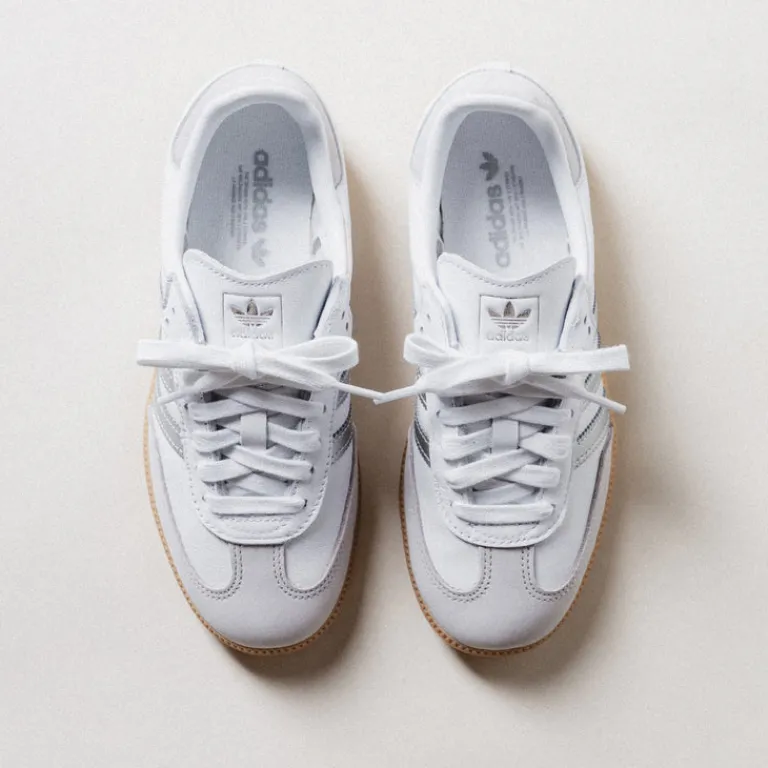 Leder Sneaker|Terrace Casual Sneaker*Adidas Samba OG W Cloud White / Silver / Grey One