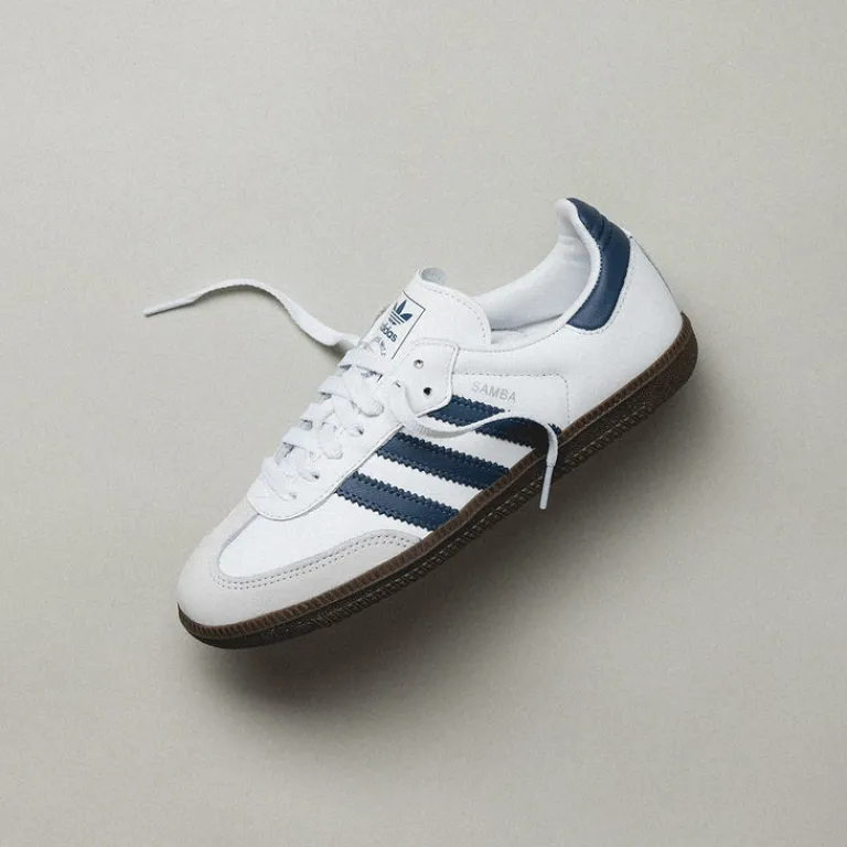 Leder Sneaker|Terrace Casual Sneaker*Adidas Samba OG W Cloud White / Preloved Ink / Dash Grey
