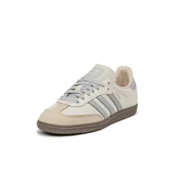 Leder Sneaker|Terrace Casual Sneaker*Adidas Samba OG W Cream White / Wonder Silver / Sand Strata