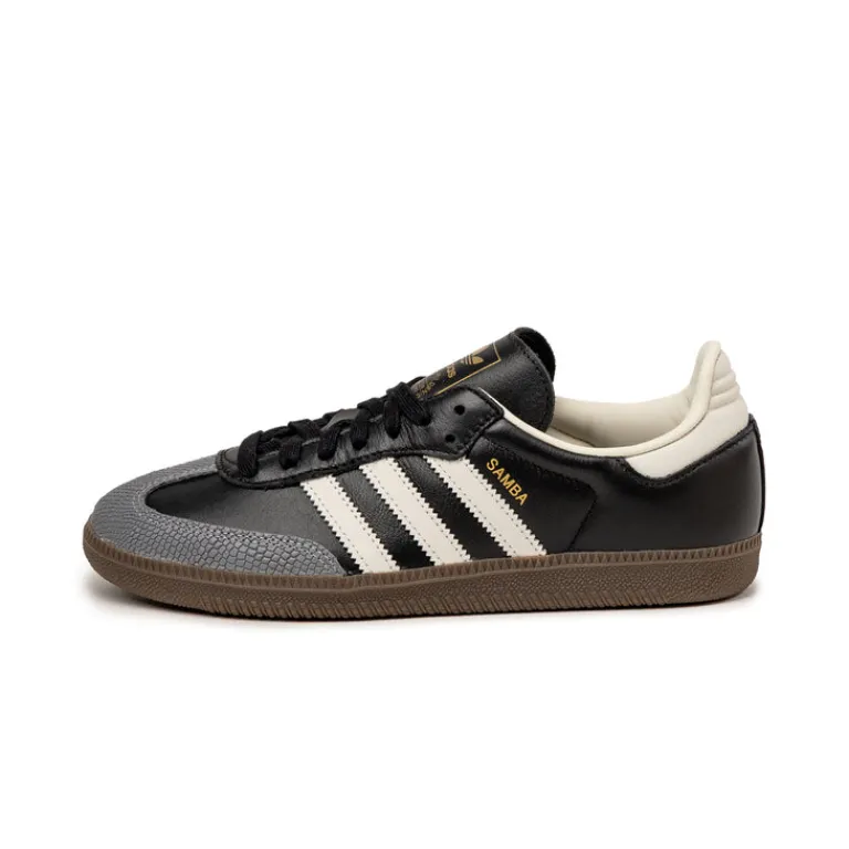 Leder Sneaker|Terrace Casual Sneaker*Adidas Samba OG W Core Black / Off White / Gold Metallic