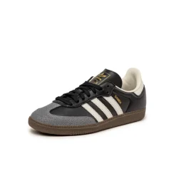 Leder Sneaker|Terrace Casual Sneaker*Adidas Samba OG W Core Black / Off White / Gold Metallic