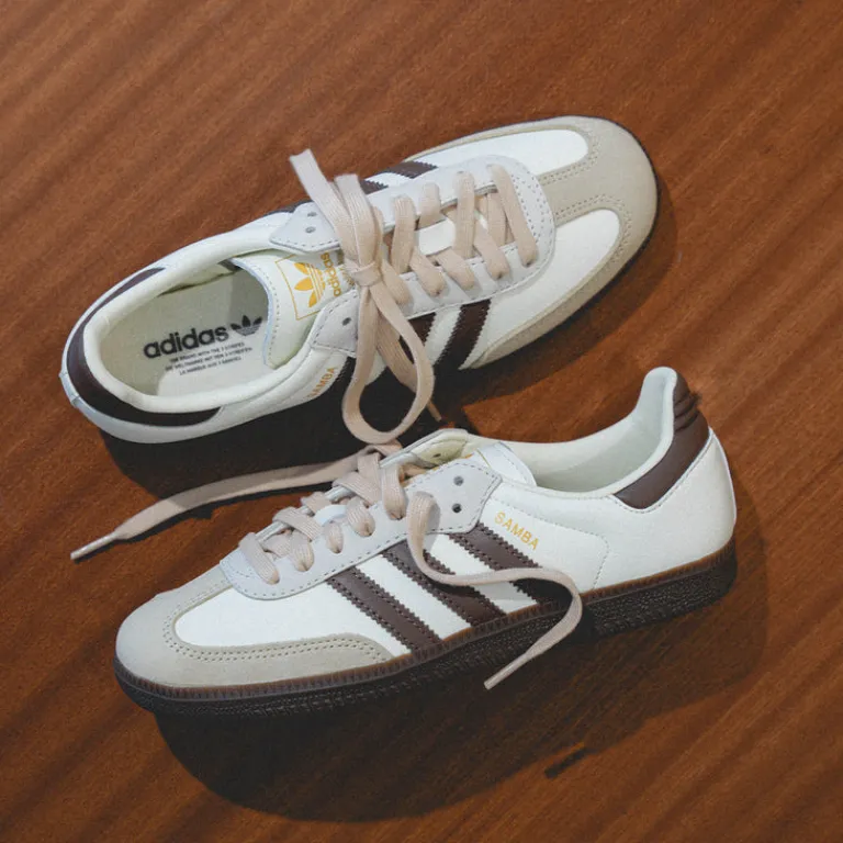 Leder Sneaker|Terrace Casual Sneaker*Adidas Samba OG W Off White / Earth Strata / Gum