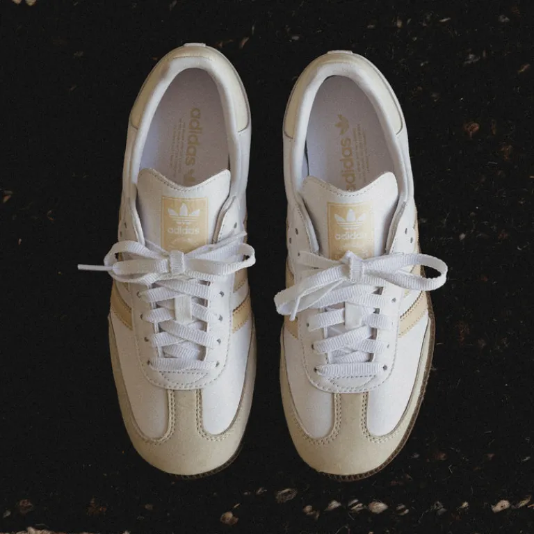 Leder Sneaker|Terrace Casual Sneaker*Adidas Samba OG W Cloud White / Sand Strata / Off White