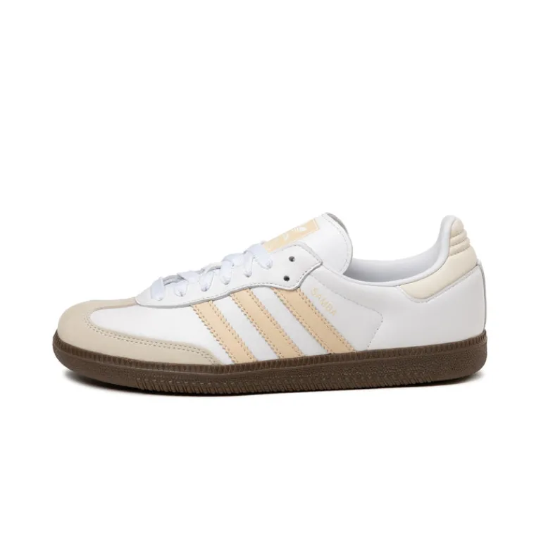 Leder Sneaker|Terrace Casual Sneaker*Adidas Samba OG W Cloud White / Sand Strata / Off White