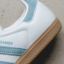 Leder Sneaker|Terrace Casual Sneaker*Adidas Samba OG W Cloud White / Alumina / Ash Blue