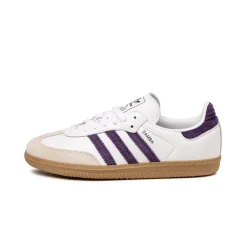 Leder Sneaker|Terrace Casual Sneaker*Adidas Samba OG W Cloud White / Aluminum / Aurora Plum