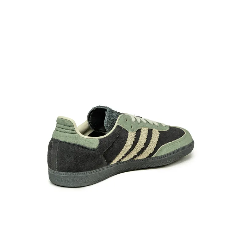 Leder Sneaker|Terrace Casual Sneaker*Adidas Samba OG W Core Black / Aluminium / Silver Green