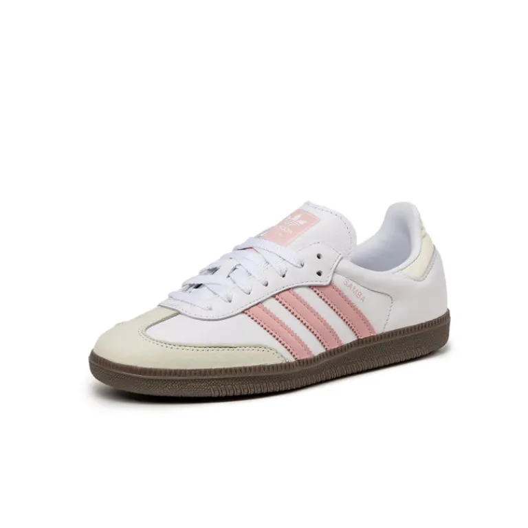 Leder Sneaker|Terrace Casual Sneaker*Adidas Samba OG W Footwear White / Wonder Mauve / Off White