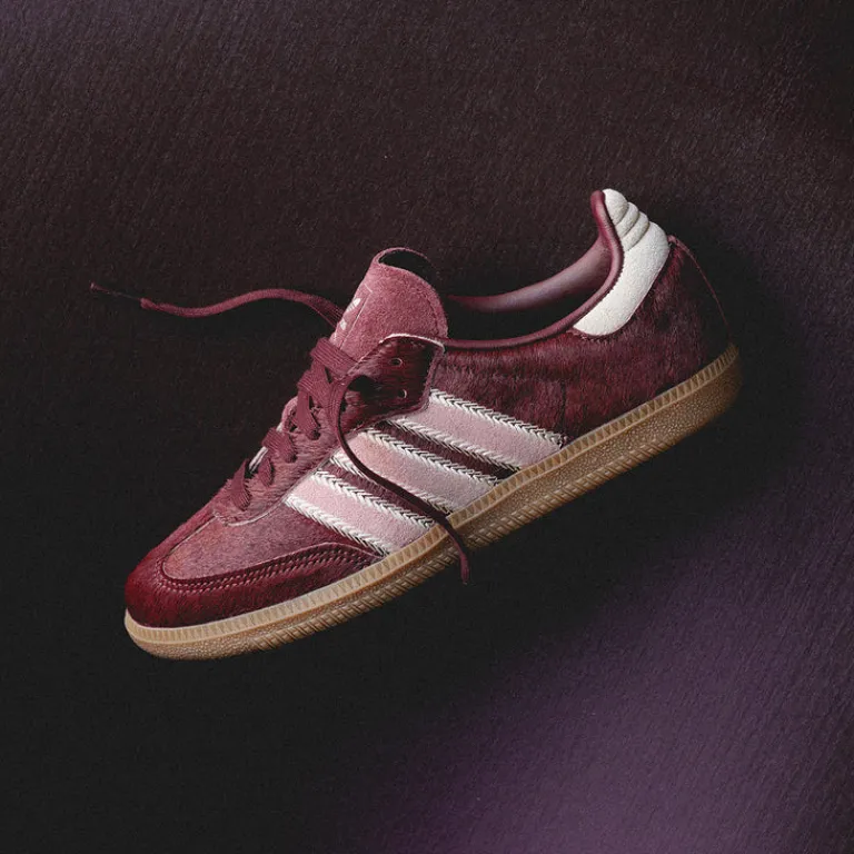 Leder Sneaker|Terrace Casual Sneaker*Adidas Samba OG W Sand Strata / Maroon / Warm Clay