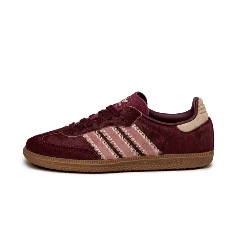Leder Sneaker|Terrace Casual Sneaker*Adidas Samba OG W Sand Strata / Maroon / Warm Clay