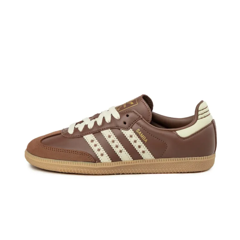 Leder Sneaker|Terrace Casual Sneaker*Adidas Samba OG W Cloud White / Preloved Brown / Cream White