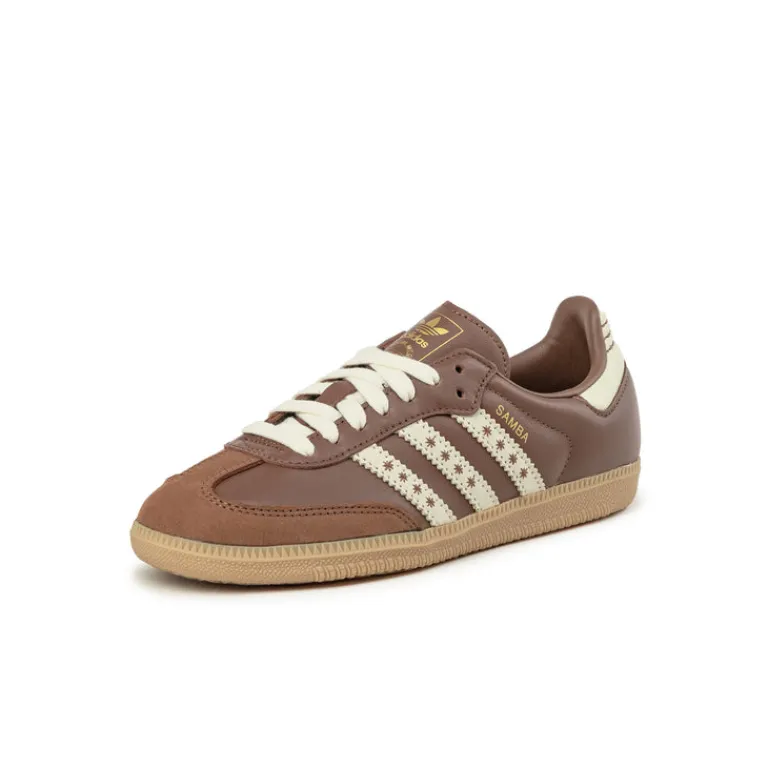 Leder Sneaker|Terrace Casual Sneaker*Adidas Samba OG W Cloud White / Preloved Brown / Cream White