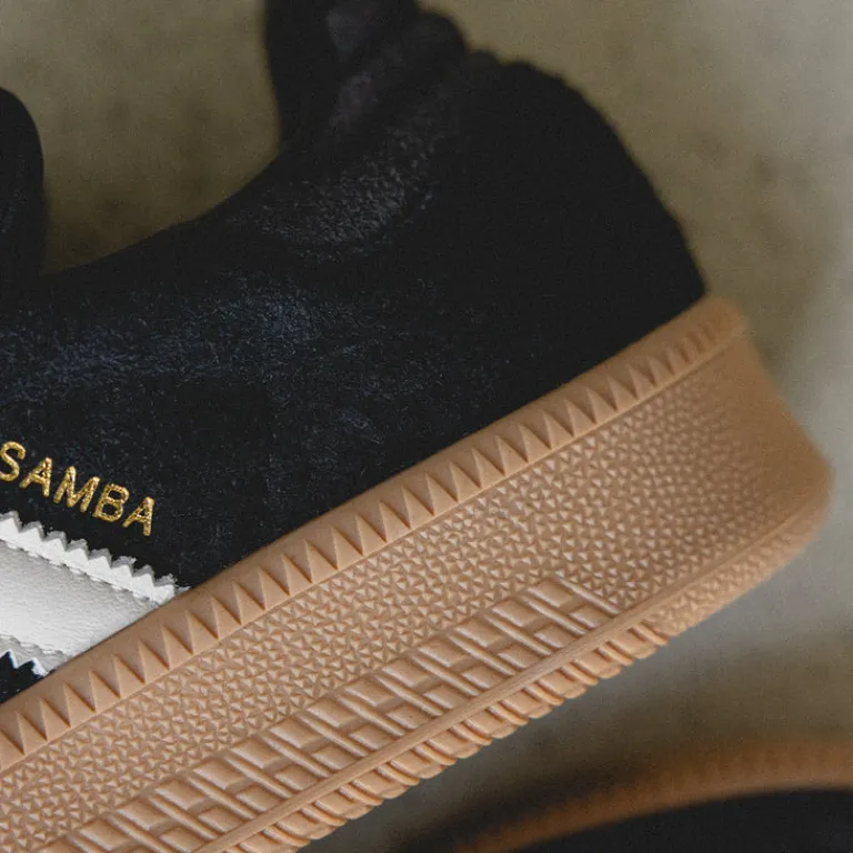 Leder Sneaker|Chunky Sneaker*Adidas Samba XLG Core Black / Wonder Aluminium / Gum 4