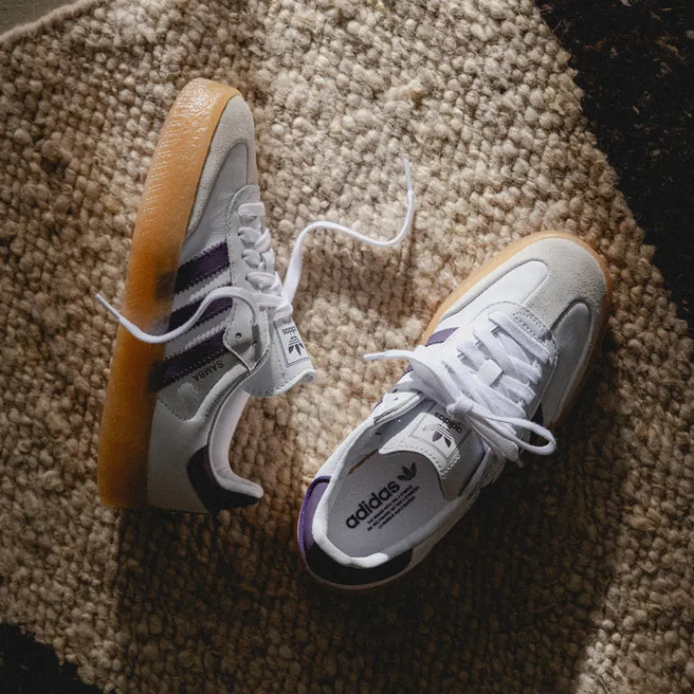 Leder Sneaker|Terrace Casual Sneaker*Adidas Sambae W Footwear White / Off White / Aurich Plum