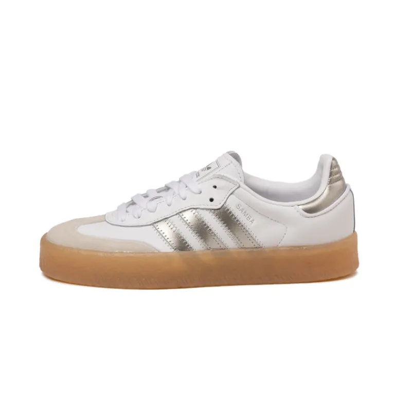 Leder Sneaker|Terrace Casual Sneaker*Adidas Sambae W Footwear White / Silver Metallic / Gum 3