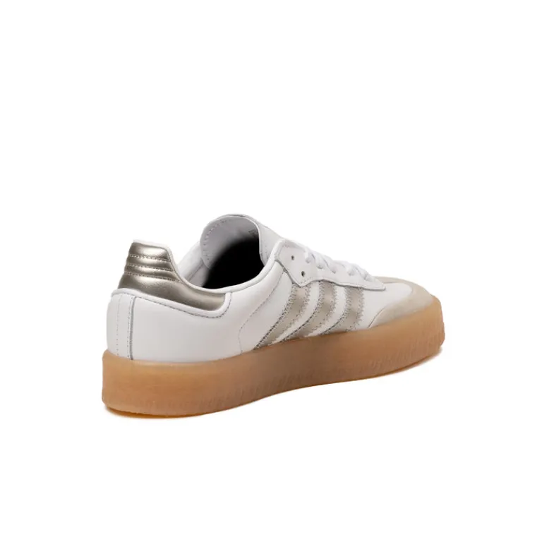 Leder Sneaker|Terrace Casual Sneaker*Adidas Sambae W Footwear White / Silver Metallic / Gum 3