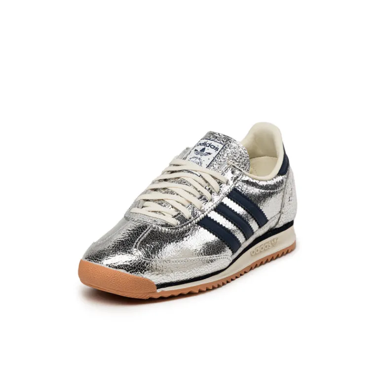 Leder Sneaker|Terrace Casual Sneaker*Adidas SL 72 OG W Silver Metallic / Collegiate Navy / Off White