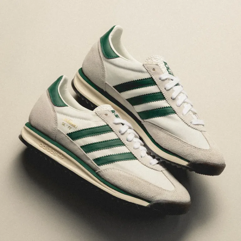 Leder Sneaker|Terrace Casual Sneaker*Adidas SL 72 RS Cloud White / Core Green / Gum 5