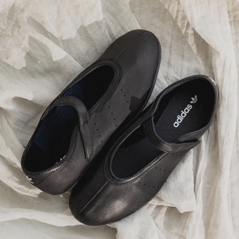 Leder Sneaker|Ballerinas*Adidas Stan Smith Lo Pro Ballet W Core Black / Core Black /Core Black