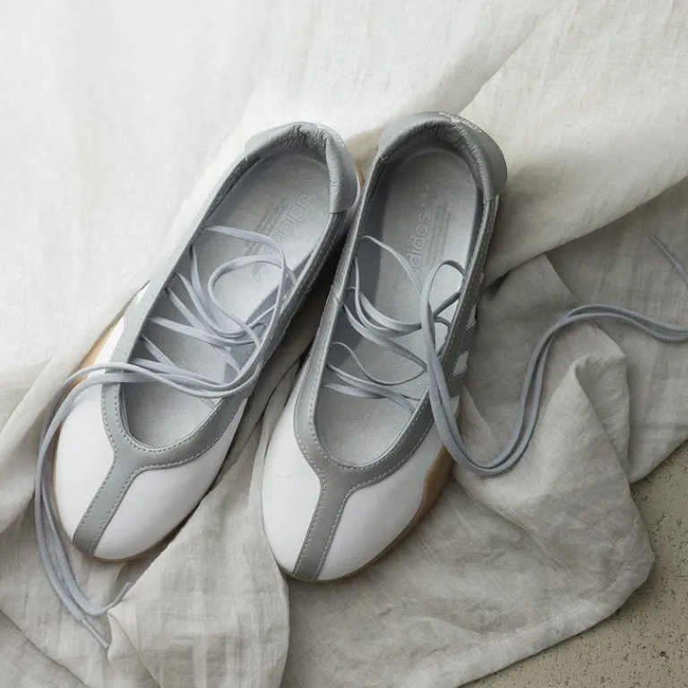 Leder Sneaker|Ballerinas*Adidas Taekwondo Mei Ballet W Footwear White / Silver Metallic / Gum 3