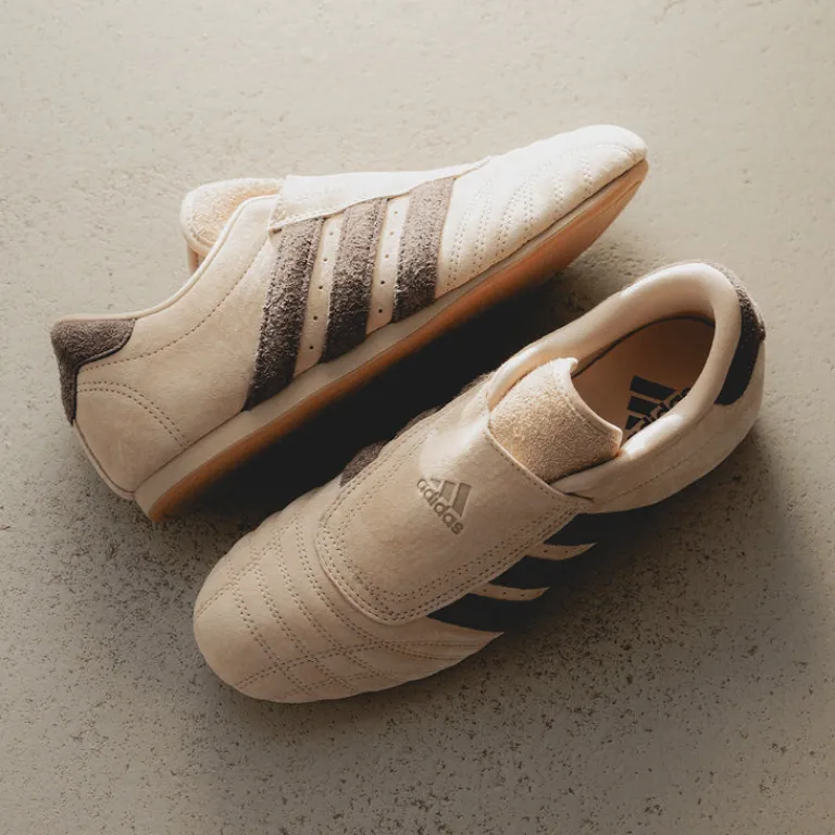 Leder Sneaker|Terrace Casual Sneaker*Adidas Taekwondo W Magic Beige / Wonder White / Gum 3