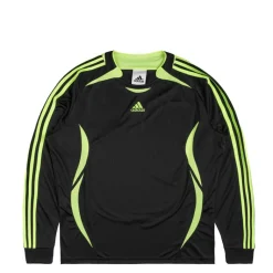 T-Shirts*Adidas Teamgeist Adicolor Long Sleeve Tee Black / Signal Green