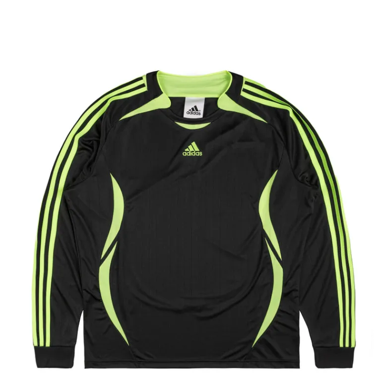 T-Shirts*Adidas Teamgeist Adicolor Long Sleeve Tee Black / Signal Green