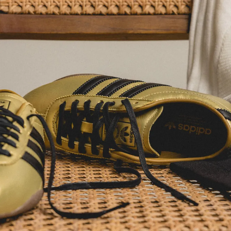 Leder Sneaker|Terrace Casual Sneaker*Adidas Tokyo Decon W Gold Metallic / Core Black / Preloved Brown