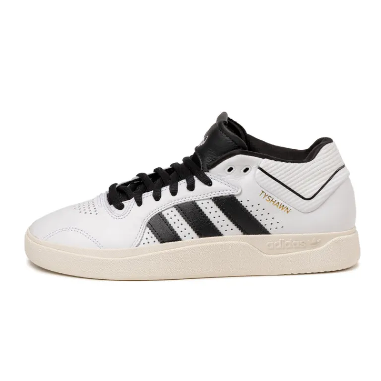 Leder Sneaker|Weiße Sneaker*Adidas Tyshawn Mid Footwear White / Core Black / Footwear White