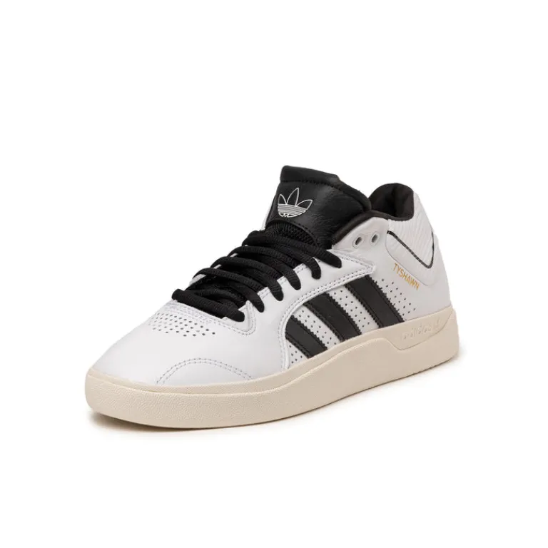 Leder Sneaker|Weiße Sneaker*Adidas Tyshawn Mid Footwear White / Core Black / Footwear White