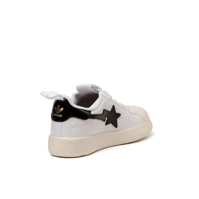 Vegane Sneaker|Weiße Sneaker*Adidas x Bape adifom SSTR 360 Kids Footwear White / Core Black / Off White
