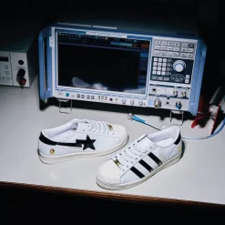 Leder Sneaker|Weiße Sneaker*Adidas x BAPE SSTR Footwear White / Core Black / Off White