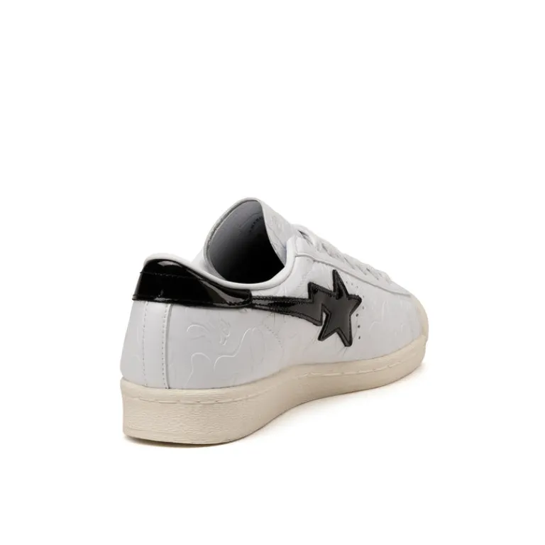 Leder Sneaker|Weiße Sneaker*Adidas x BAPE SSTR Footwear White / Core Black / Off White