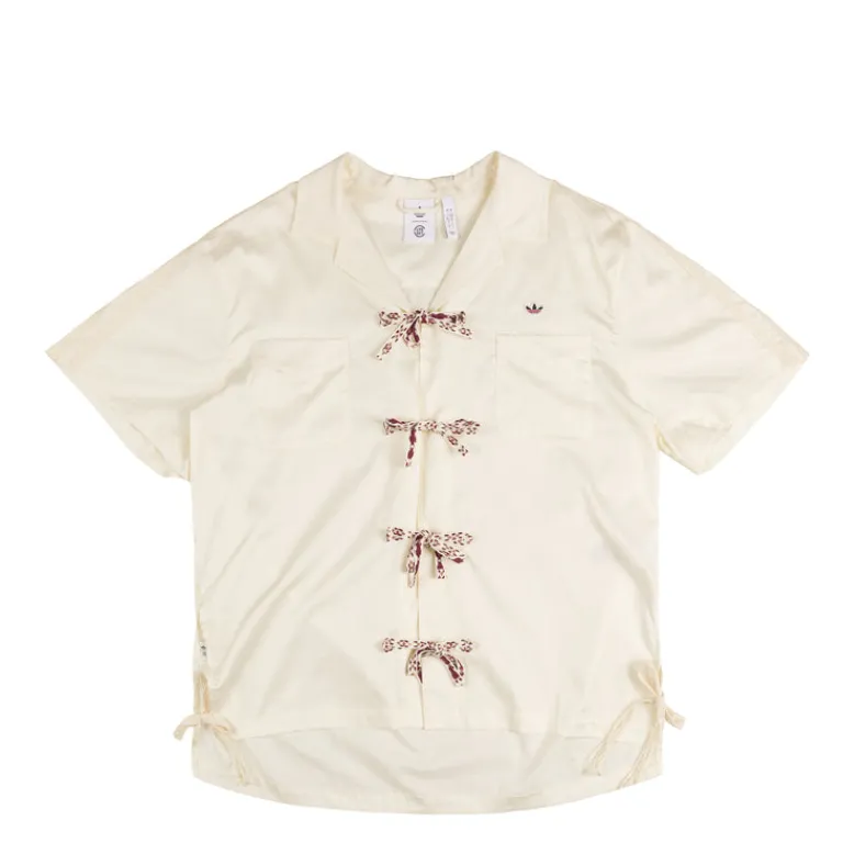 Hemden*Adidas x Clot by Edison Chen Bowling Shirt Cream White