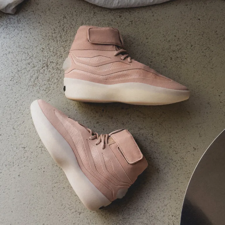 High-Top Sneaker|Leder Sneaker*Adidas x Fear of God Athletics II High Top Ash Pearl / Ash Pearl / Ash Pearl