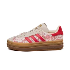 Plateau Sneaker|Leder Sneaker*Adidas x Liberty London Gazelle Bold W Footwear White / Crew White / Beta Scarlett