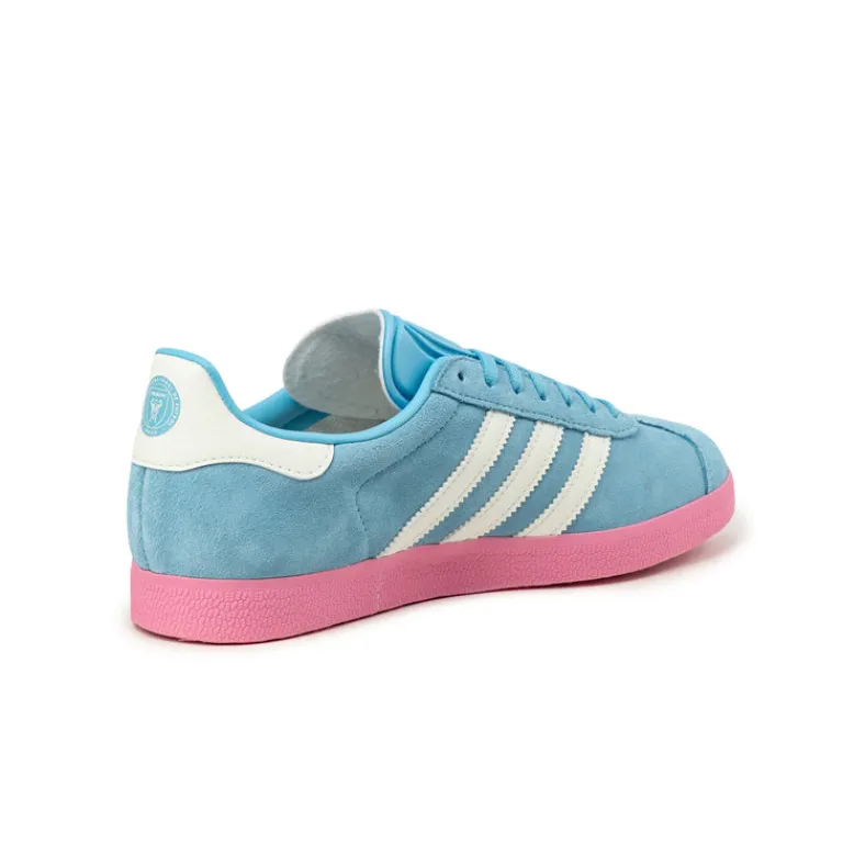Leder Sneaker|Terrace Casual Sneaker*Adidas x MLS Gazelle *Inter Miami CF* Semi Blue Burst / White Tint / Bliss Pink