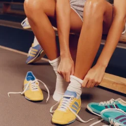 Leder Sneaker|Terrace Casual Sneaker*Adidas x Sporty & Rich SL 72 Light Yellow / Real Blue / Footwear White