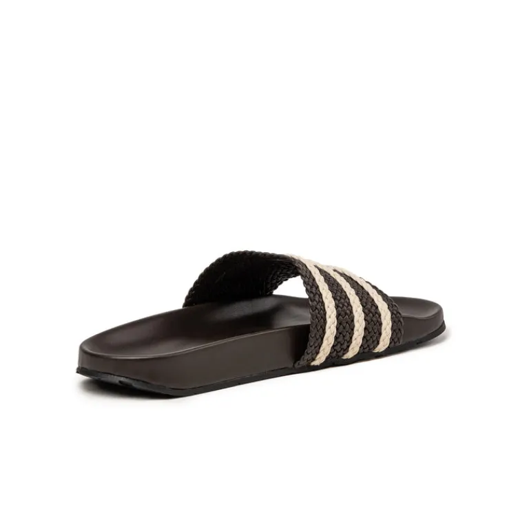 Vegane Sneaker|Mules & Slides*Adidas x Wales Bonner Adilette Dark Brown / Wonder White / Night Brown