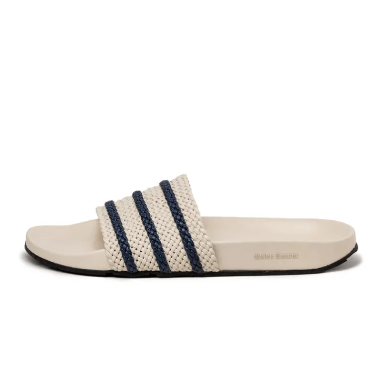 Vegane Sneaker|Mules & Slides*Adidas x Wales Bonner Adilette Wonder White / Wonder White / Night Indigo