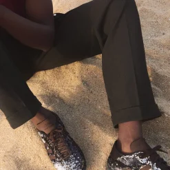 Leder Sneaker|Terrace Casual Sneaker*Adidas x Wales Bonner Karintha Sequin Core Black / Silver Metallic / Dark Brown