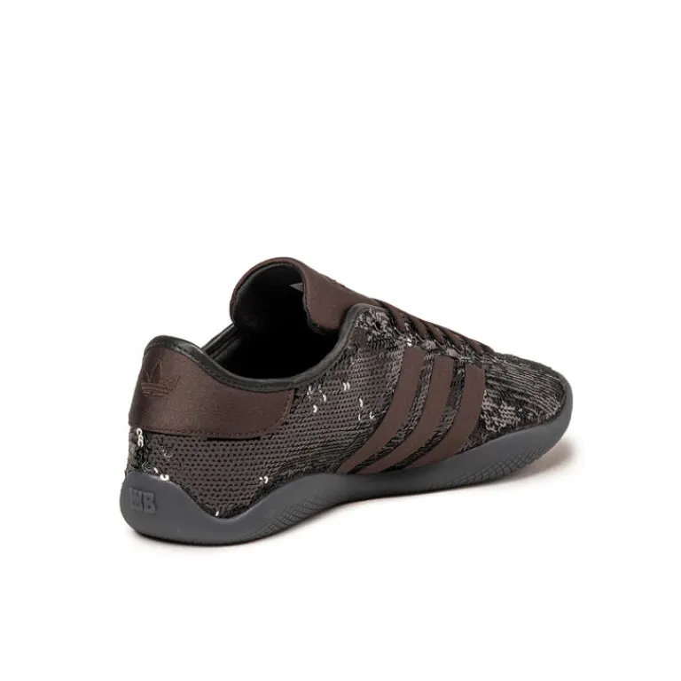Leder Sneaker|Terrace Casual Sneaker*Adidas x Wales Bonner Karintha Sequin Core Black / Silver Metallic / Dark Brown