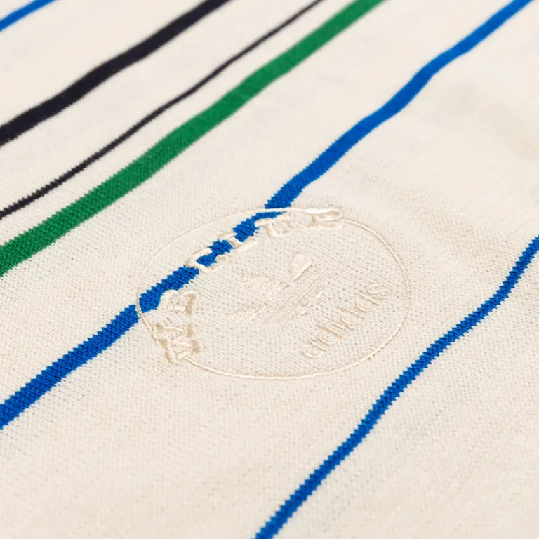 T-Shirts*Adidas x Wales Bonner Knit Polo Wonder White / Night Indigo / Bluebird / Green