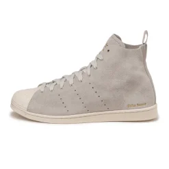 High-Top Sneaker|Leder Sneaker*Adidas x Wales Bonner Superstar Hi Mist Stone / Wonder White / Gold Metallic