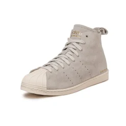 High-Top Sneaker|Leder Sneaker*Adidas x Wales Bonner Superstar Hi Mist Stone / Wonder White / Gold Metallic