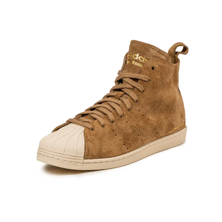 High-Top Sneaker|Leder Sneaker*Adidas x Wales Bonner Superstar Hi Supplier Color / Wonder White / Gold Metallic