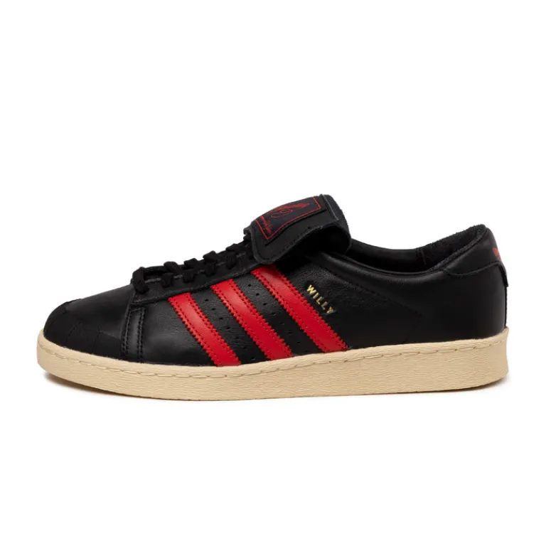 Leder Sneaker|Terrace Casual Sneaker*Adidas x Willy Chavarria Jabbar Low Core Black / Core Black / Red