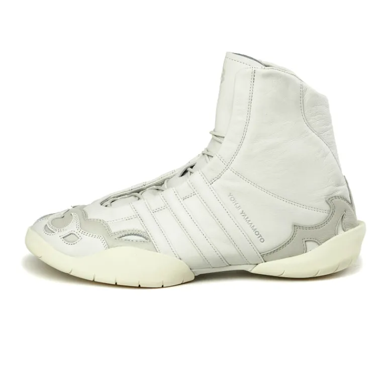 High-Top Sneaker|Leder Sneaker*Adidas Y-3 Regu 2002 Hi Orbit Grey / Aluminium / Cream White