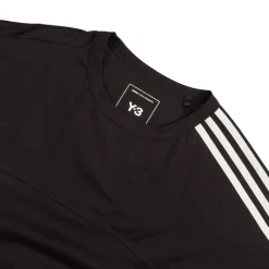 T-Shirts*Adidas Y-3 Y-3 3-Stripes Short Sleeve Tee Black