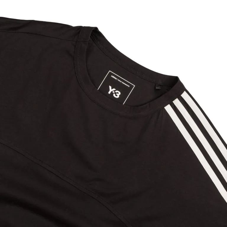 T-Shirts*Adidas Y-3 Y-3 3-Stripes Short Sleeve Tee Black